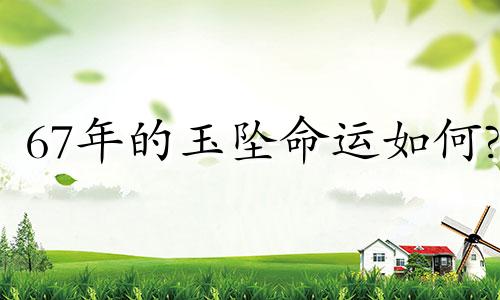 67年的玉坠命运如何?
