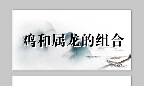 鸡和属龙的组合