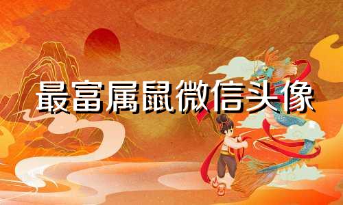 最富属鼠微信头像