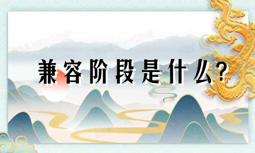 兼容阶段是什么?