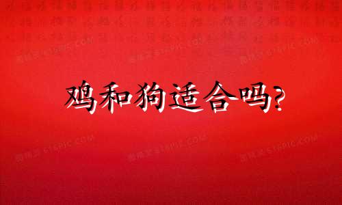 鸡和狗适合吗?