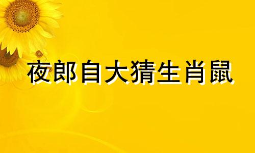 夜郎自大猜生肖鼠