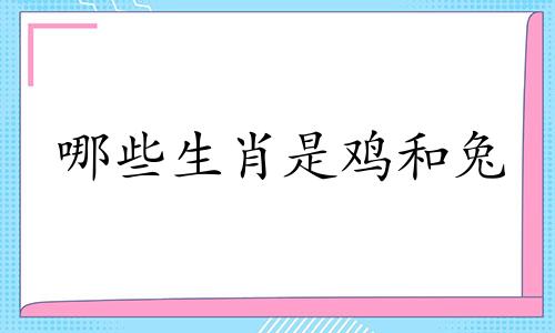 哪些生肖是鸡和兔