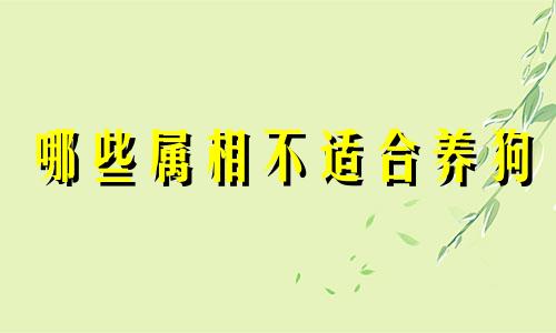 哪些属相不适合养狗