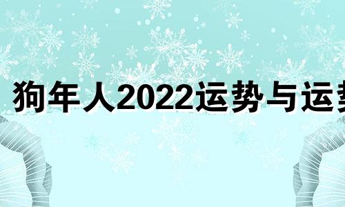 狗年人2022运势与运势