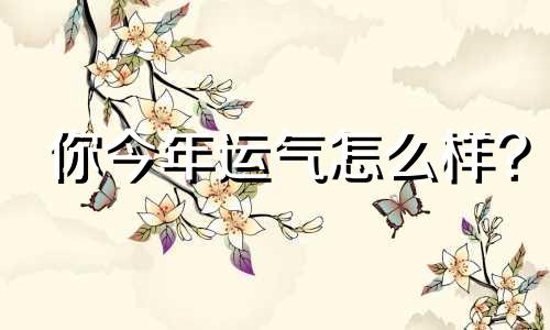 你今年运气怎么样?