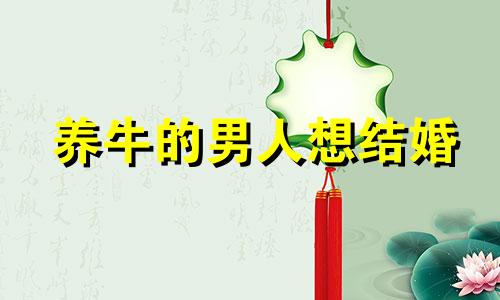 养牛的男人想结婚