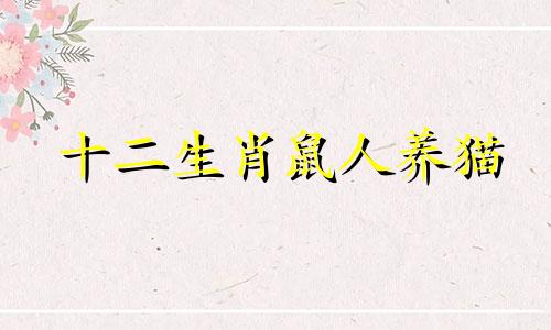 十二生肖鼠人养猫