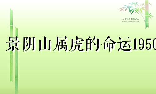 景阴山属虎的命运1950 50属虎的生活是什么