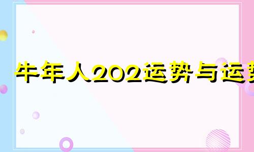 牛年人202运势与运势
