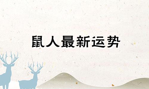 鼠人最新运势