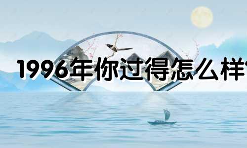 1996年你过得怎么样?