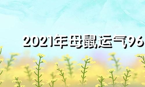 2021年母鼠运气96 25岁鼠有麻烦