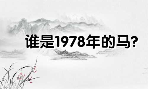 谁是1978年的马? 2022年如何提高运势