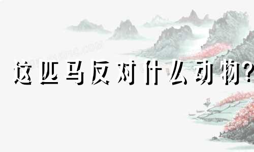这匹马反对什么动物?