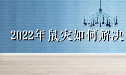 2022年鼠灾如何解决