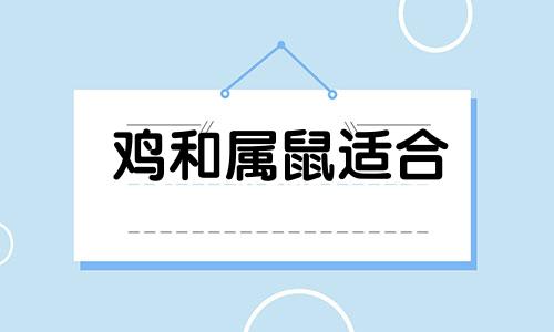 鸡和属鼠适合