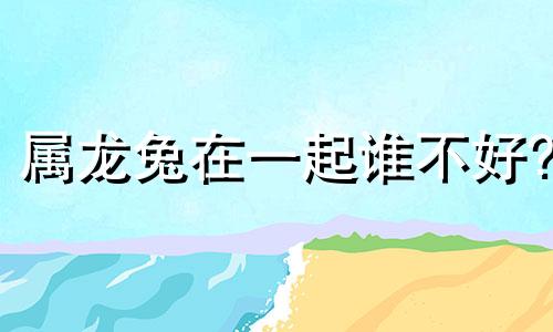 属龙兔在一起谁不好?