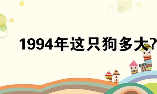 1994年这只狗多大?