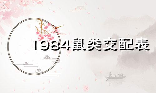 1984鼠类交配表