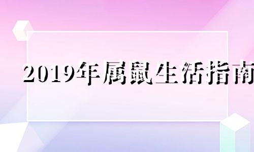 2019年属鼠生活指南