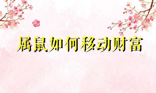 属鼠如何移动财富