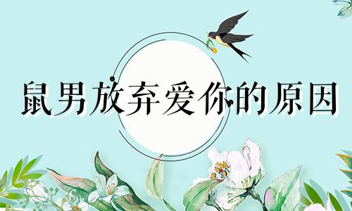 鼠男放弃爱你的原因