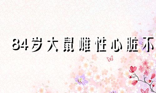 84岁大鼠雌性心脏不