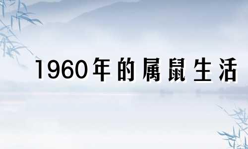 1960年的属鼠生活