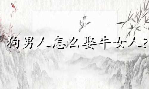 狗男人怎么娶牛女人?