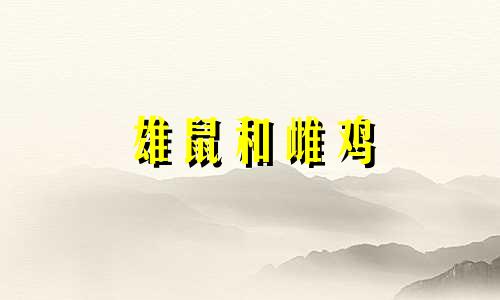 雄鼠和雌鸡