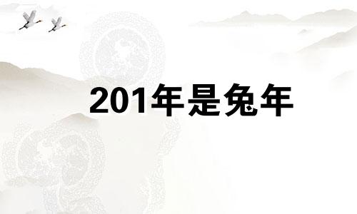 201年是兔年