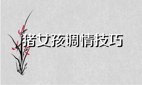 猪女孩调情技巧