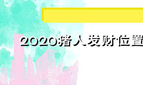 2020猪人发财位置