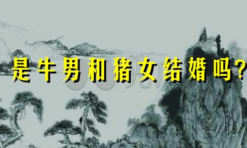 是牛男和猪女结婚吗?