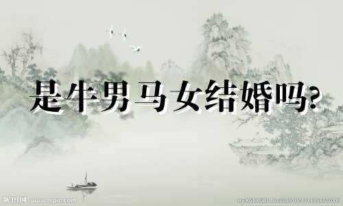 是牛男马女结婚吗?