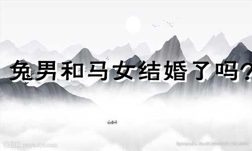 兔男和马女结婚了吗?