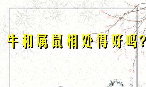 牛和属鼠相处得好吗?