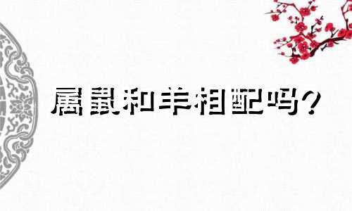 属鼠和羊相配吗?