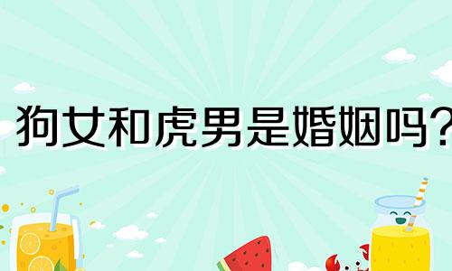 狗女和虎男是婚姻吗?