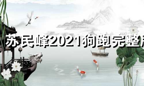 苏民峰2021狗跑完整版
