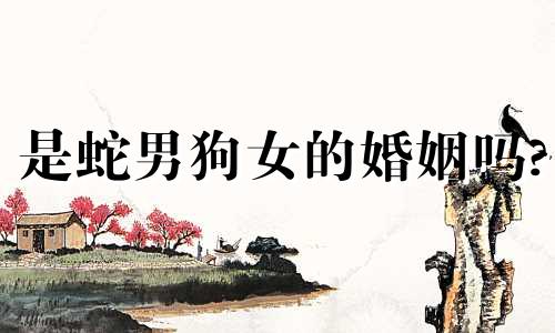 是蛇男狗女的婚姻吗?