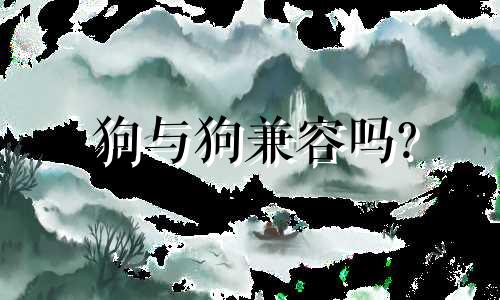 狗与狗兼容吗?