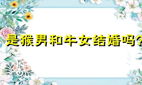 是猴男和牛女结婚吗?