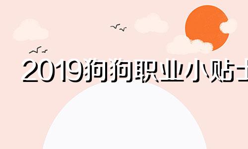 2019狗狗职业小贴士