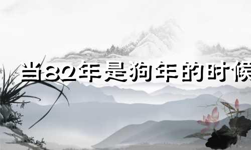 当82年是狗年的时候