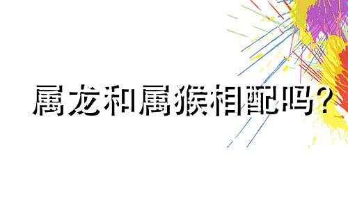 属龙和属猴相配吗?