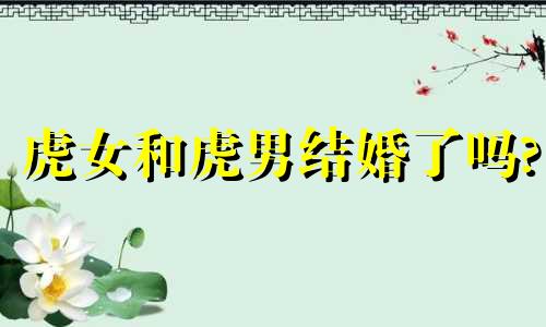 虎女和虎男结婚了吗?