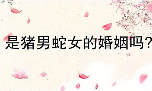 是猪男蛇女的婚姻吗?