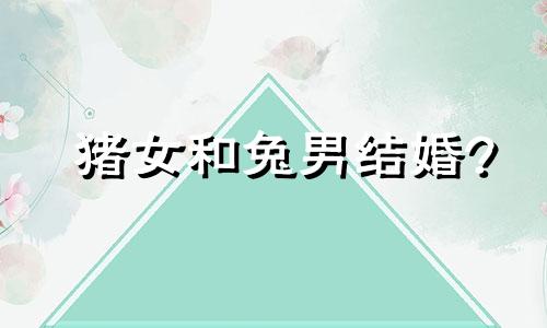 猪女和兔男结婚?